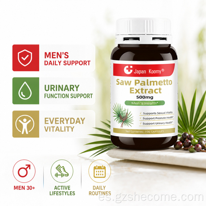 Shecome Saw Palmetto Cápsulas Próstata Salud Urinaria